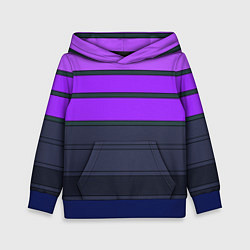 Детская толстовка Полосатый узор в серых и фиолетовых тонах