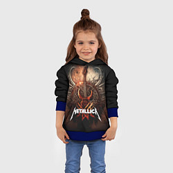 Толстовка-худи детская Metallica гитара и логотип, цвет: 3D-синий — фото 2