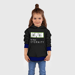 Толстовка-худи детская Для тебя бессмертный: глаза Фуши, цвет: 3D-синий — фото 2
