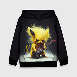 Толстовка-худи детская Rocker Pikachu, цвет: 3D-черный
