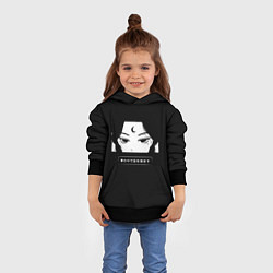 Толстовка-худи детская Девочка луна - Сейлор Мун, цвет: 3D-черный — фото 2