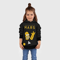 Толстовка-худи детская 30 Seconds to Mars Гомер Симпсон рокер, цвет: 3D-черный — фото 2