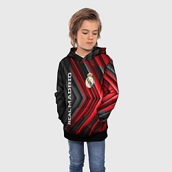 Толстовка-худи детская Real Madrid art, цвет: 3D-черный — фото 2