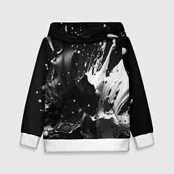 Детская толстовка Брызги красок - белая и черная
