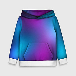Толстовка-худи детская НЕОНОВЫЙ ГРАДИЕНТ, цвет: 3D-белый