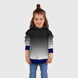 Толстовка-худи детская От черного к белому, цвет: 3D-синий — фото 2