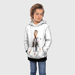 Толстовка-худи детская CR 7 Juventus, цвет: 3D-черный — фото 2