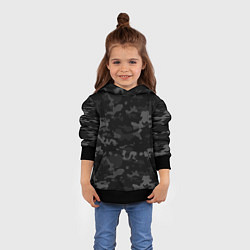 Толстовка-худи детская Ночной камуфляж, цвет: 3D-черный — фото 2