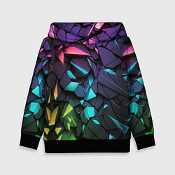 Детская толстовка Неоновые абстрактные каменные плиты