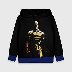 Толстовка-худи детская Накаченный Сайтама, цвет: 3D-синий
