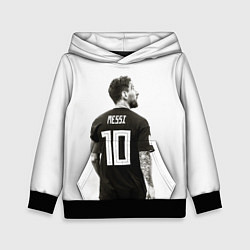 Толстовка-худи детская 10 Leo Messi, цвет: 3D-черный