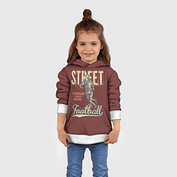 Толстовка-худи детская Уличный футбол, цвет: 3D-белый — фото 2