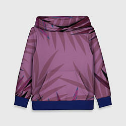 Толстовка-худи детская Розовая пальма, цвет: 3D-синий