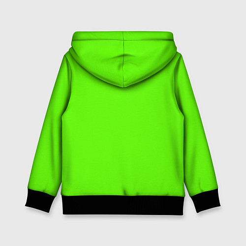 Детская толстовка Кислотный зеленый / 3D-Черный – фото 2