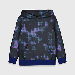 Толстовка-худи детская Текстурная мозайка, цвет: 3D-синий