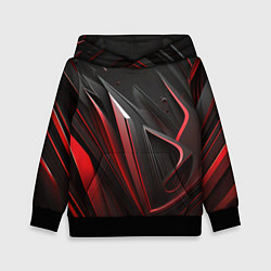 Детская толстовка Объемные красные и черные полосы