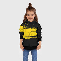 Толстовка-худи детская Желтое граффити, цвет: 3D-черный — фото 2