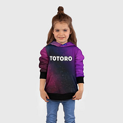 Толстовка-худи детская Totoro gradient space, цвет: 3D-черный — фото 2