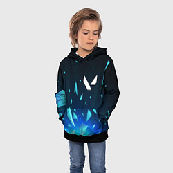 Толстовка-худи детская Valorant взрыв частиц, цвет: 3D-черный — фото 2