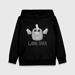 Толстовка-худи детская Chicken Gun Game over, цвет: 3D-черный