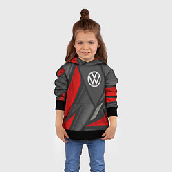Толстовка-худи детская Volkswagen sports racing, цвет: 3D-черный — фото 2
