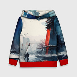 Детская толстовка Наш город - коллекция Бело-сине-красный - Хуф и Ся