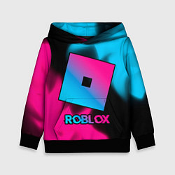 Толстовка-худи детская Roblox - neon gradient, цвет: 3D-черный