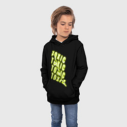 Толстовка-худи детская Toxic neon, цвет: 3D-черный — фото 2