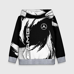 Толстовка-худи детская Mercedes benz - white color, цвет: 3D-меланж