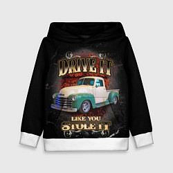 Толстовка-худи детская Пикап Chevrolet Thriftmaster, цвет: 3D-белый