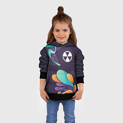 Толстовка-худи детская Fallout graffity splash, цвет: 3D-черный — фото 2