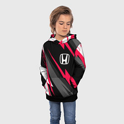 Толстовка-худи детская Honda fast lines, цвет: 3D-черный — фото 2