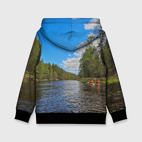 Детская толстовка Сплав по русским рекам / 3D-Черный – фото 2