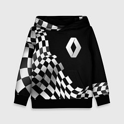 Толстовка-худи детская Renault racing flag, цвет: 3D-черный