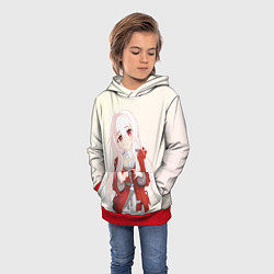 Толстовка-худи детская Милая Клара, цвет: 3D-красный — фото 2