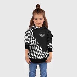 Толстовка-худи детская Mini racing flag, цвет: 3D-черный — фото 2