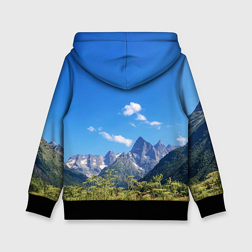 Детская толстовка Фото гор / 3D-Черный – фото 2