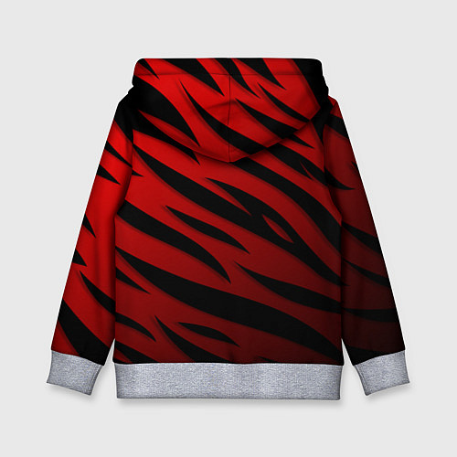 Детская толстовка Ведьмак - школа волка - красный / 3D-Меланж – фото 2