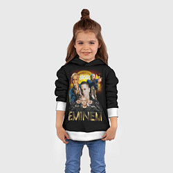 Толстовка-худи детская Eminem, Marshall Mathers, цвет: 3D-белый — фото 2