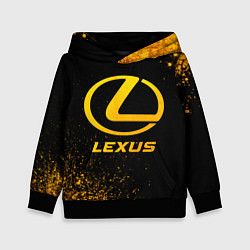 Толстовка-худи детская Lexus - gold gradient, цвет: 3D-черный