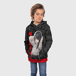 Толстовка-худи детская Человек-бензопила - наюта, цвет: 3D-красный — фото 2