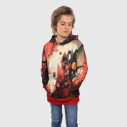 Толстовка-худи детская Красный город, цвет: 3D-красный — фото 2