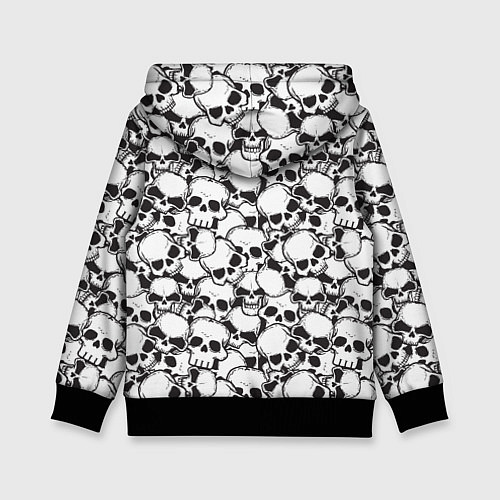 Детская толстовка Черепа - смерть / 3D-Черный – фото 2