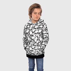 Толстовка-худи детская Черепа - смерть, цвет: 3D-черный — фото 2