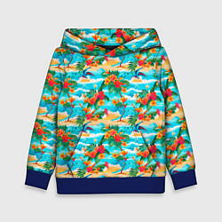 Детская толстовка Гавайский стиль море и цветы