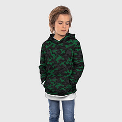 Толстовка-худи детская Точечный камуфляжный узор Spot camouflage pattern, цвет: 3D-белый — фото 2