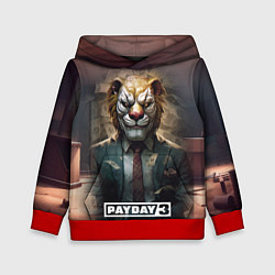 Толстовка-худи детская Payday 3 lion, цвет: 3D-красный