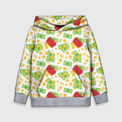 Толстовка-худи детская Cash, цвет: 3D-меланж