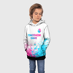 Толстовка-худи детская Tomodachi Game neon gradient style: символ сверху, цвет: 3D-черный — фото 2