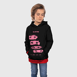 Толстовка-худи детская Blackpink Eyes, цвет: 3D-красный — фото 2